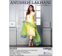 Anusheh Lakhani Summer Lawn 2016 Original - 03 Pcs Suit -AL-03B